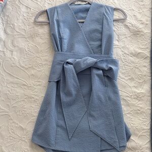 MM Lafleur sleeveless seersucker top